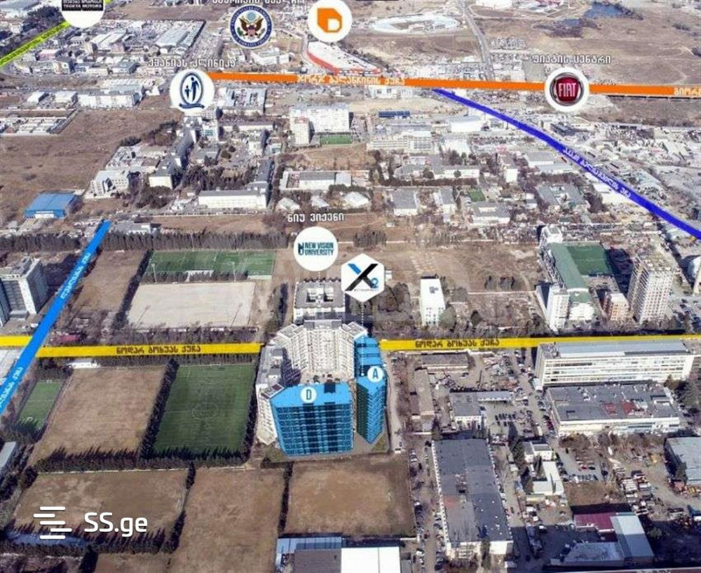 Продам 2-комн. квартиру 58.7м² 2/19 эт. Тбилиси - изображение 3