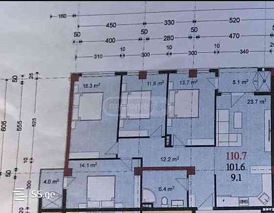 Продам 5-комн. квартиру 110.7м² 8/13 эт. Тбилиси