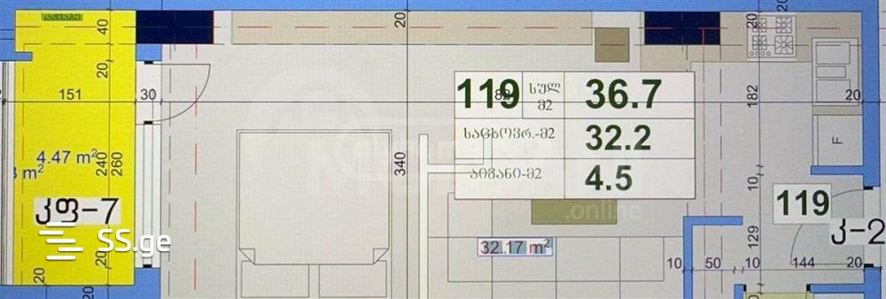 Apartments For Sale two-room 37м² 8/12 floor Tbilisi - photo 5