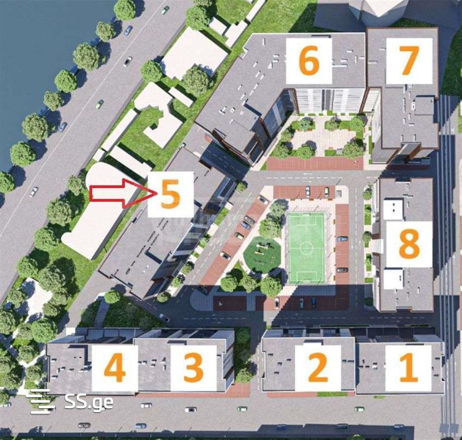 Apartments For Sale two-room 46.3м² 18/19 floor Tbilisi - photo 2