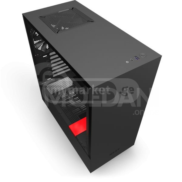 Корпус — Miditower MITX без блока питания, черный/красный H510 NZXT Тбилиси - изображение 3