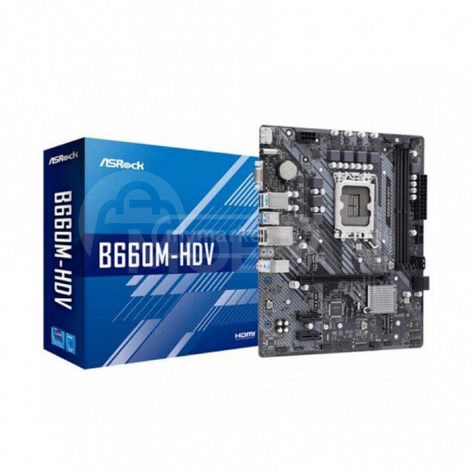 Материнская плата — ASRock B660M-HDV, LGA 1700, DDR4, DIMM, 64 ГБ Тбилиси - изображение 1