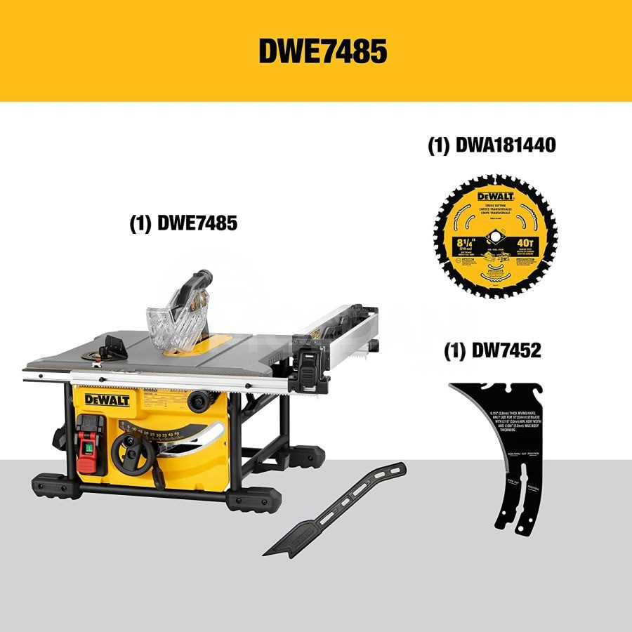 DEWALT Table Saw for Jobsite, Compact, 8-14-Inch (DWE თბილისი - photo 3