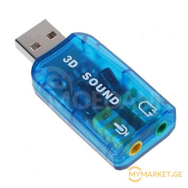 USB ЗВУКОВАЯ КАРТА Звуковая плата 5.1 Тбилиси - изображение 1