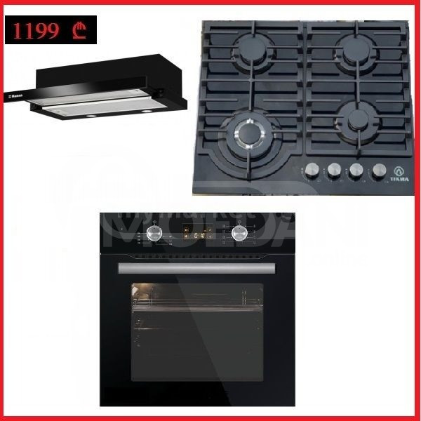 Три встроенных прибора/плита/духовка/вытяжка Тбилиси - изображение 1