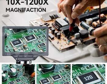 Microscope 1200X with Screen 7" IPS - 12MP camera microscope Tbilisi - photo 4