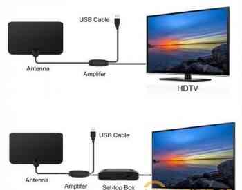 ოთახის თანამედროვე ანტენა HDTV-DVB-T2 თბილისი