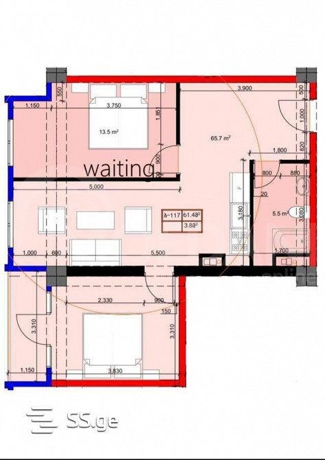 Продам 3-комн. квартиру 63.48м² 3/12 эт. Тбилиси - изображение 5