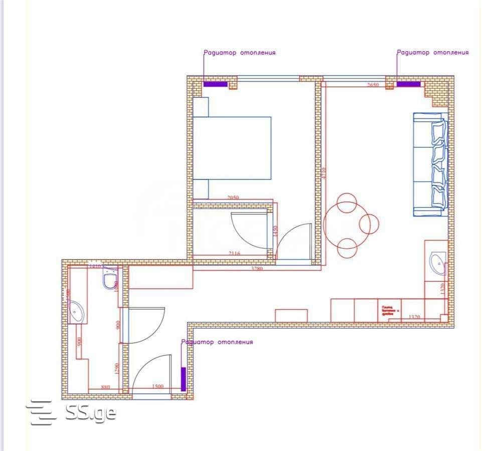 Apartments For Sale two-room 54м² 16/17 floor Tbilisi - photo 5