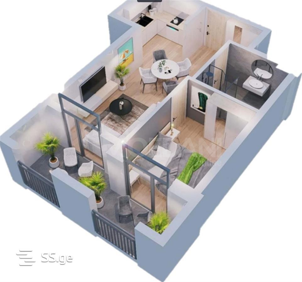 იყიდება 2 ოთახიანი ბინას 50.22მ² 5/9 სართ თბილისი - photo 7