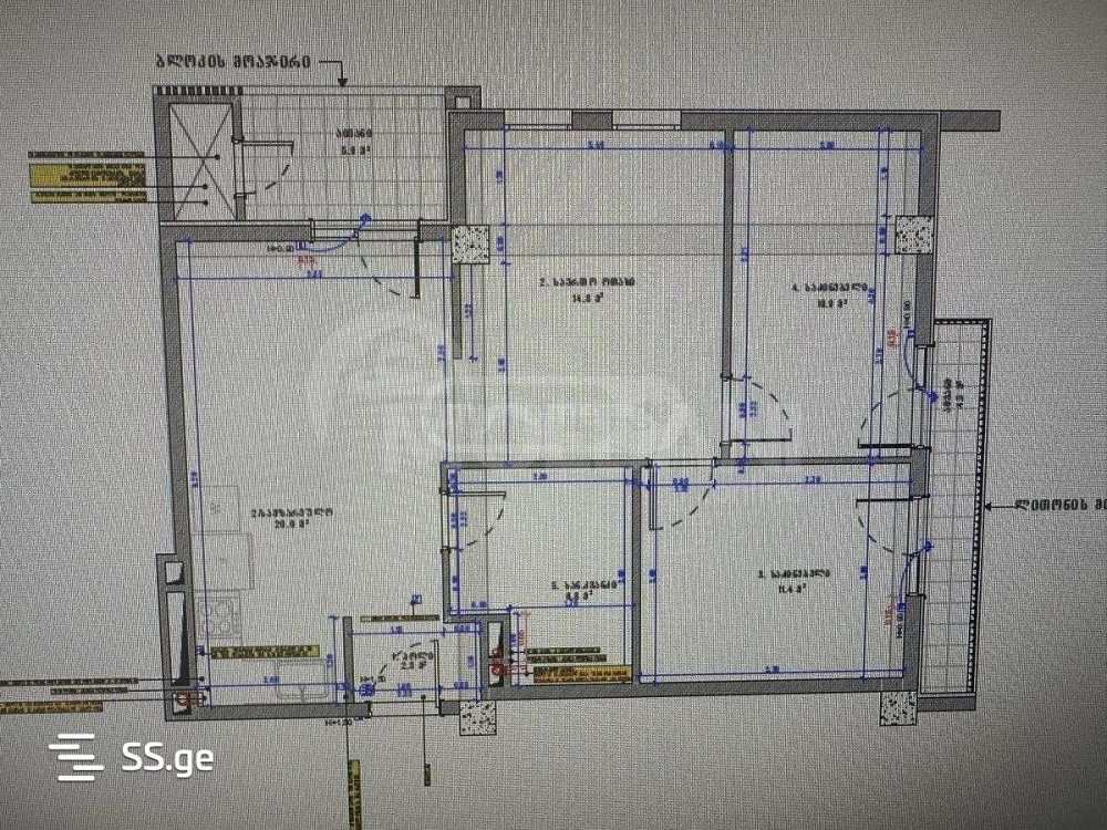 Продам 4-комн. квартиру 79м² 3/10 эт. Тбилиси - изображение 5