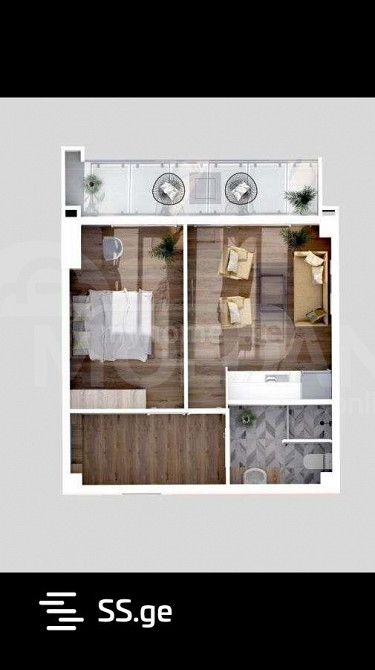 იყიდება 2 ოთახიანი ბინას 57მ² 7/10 სართ თბილისი - photo 4