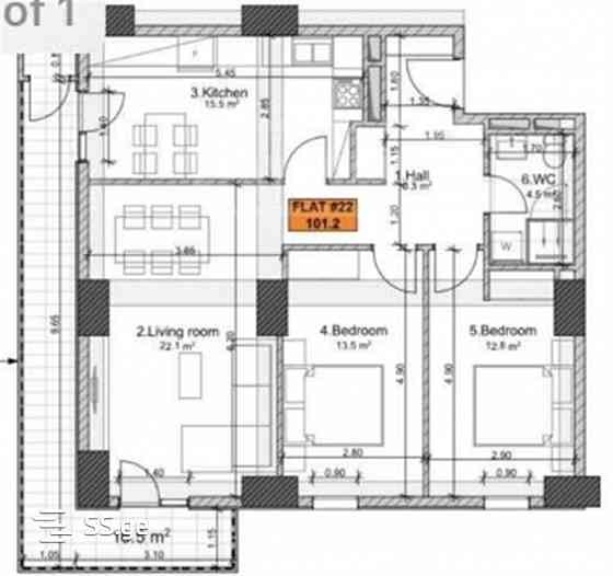 Продам 4-комн. квартиру 101м² 3/22 эт. Тбилиси