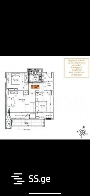 Apartments For Sale three-room 77.8м² 9/26 floor Tbilisi - photo 6