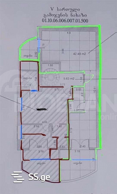 იყიდება 2 ოთახიანი ბინას 36მ² 5/6 სართ თბილისი - photo 5