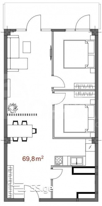 Apartments For Sale three-room 69.8м² 11/12 floor Tbilisi - photo 7