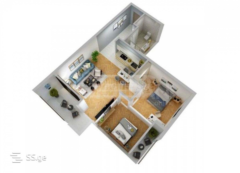 იყიდება 3 ოთახიანი ბინას 78მ² 13/15 სართ თბილისი - photo 2