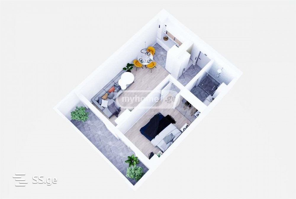 Продам 2-комн. квартиру 50м² 3/11 эт. Тбилиси - изображение 1