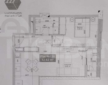 Продам 1-комн. квартиру 52.62м² 5/10 эт. Тбилиси - изображение 2