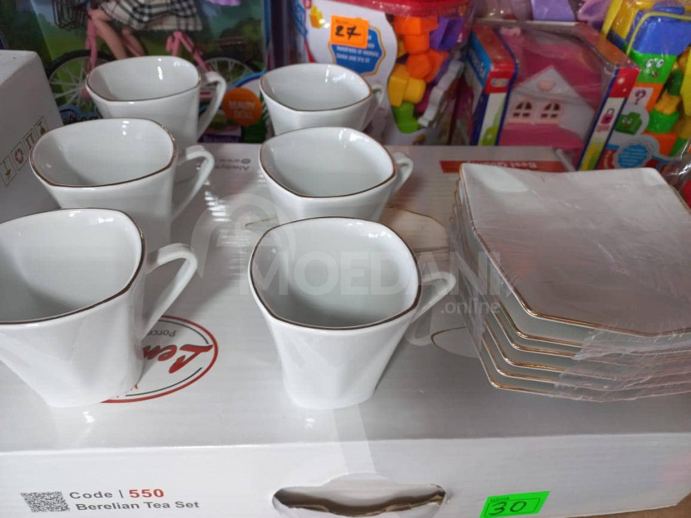 6 кофейных чашек со своей тарелкой Тбилиси - изображение 1