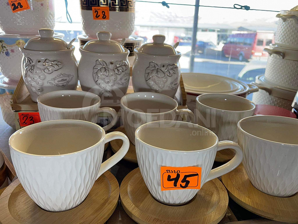 6 кофейных чашек с блюдцами Тбилиси - изображение 1