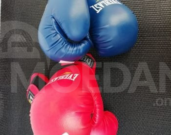 Боксерские перчатки Everlast боксерские, боксерские, боксерские синие и красные Тбилиси - изображение 1