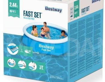 აუზი, 2.44m x 61 cm უფასო მიწოდება! 3200 ლიტრი თბილისი - photo 3