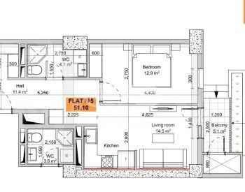 Продам 2-комн. квартиру 51.5м² 1/25 эт. Тбилиси - изображение 2