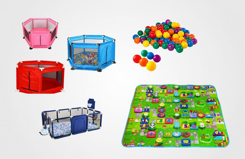 ფასდაკლება!!! საბავშვო რკინის მანეჟი მოყვება:თერმო ხალიჩა 5 თბილისი - photo 1