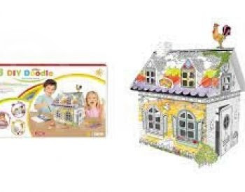 გასაფერადებელი მუყაოს სახლი ქაღალდის სახლი ფლომასტერებით თბილისი - photo 1