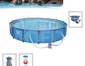 კარკასული აუზი 10220 ლიტრი Bestway 56595 ზომა: 427 x 84 თბილისი - photo 1