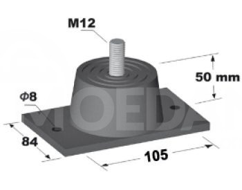 ვიბრაციის საწინააღმდეგო ელასტიური სამაგრი HVAC თბილისი - photo 2