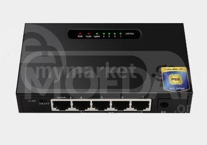 4პორტიანი 1G PoE+1Port Uplink Ethernet სვიჩი თბილისი - photo 1