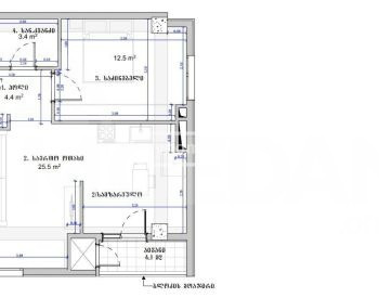 Продам 2-комн. квартиру 52.6м² 1/10 эт. Тбилиси - изображение 6