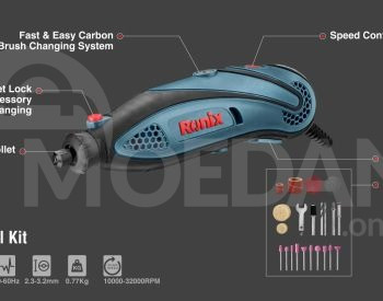 Мини-дрель Ronix-3404 135Вт, 10000-32000об/мин комплект Тбилиси - изображение 5