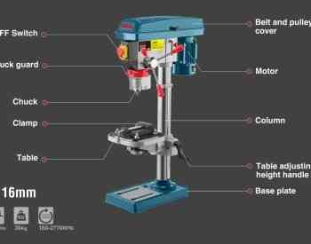 ელექტრო საბურღი დაზგა Ronix-2604 16mm 550w თბილისი