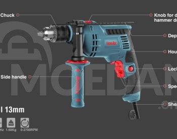 Дрель ударная электрическая Ronix-2211p 600вт Тбилиси - изображение 2