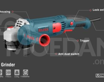 Электрическая углошлифовальная машина Ronix-3151 115мм 1000вт Тбилиси - изображение 2