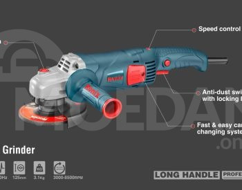 Электрическая угловая шлифовальная машина Ronix-3165 125мм 1500Вт Тбилиси - изображение 1