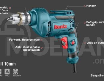 ელექტრო ბურღი-სახრახნისი Ronix-2112A 450w თბილისი - photo 2