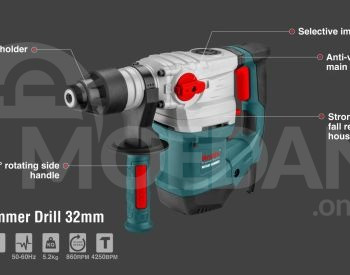 Электродрель Ronix-2703 32мм 1500Вт SDS-PLUS Тбилиси - изображение 2