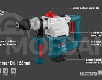 Electric drill Ronix-2702 28mm 1100w SDS-PLUS Tbilisi - photo 2