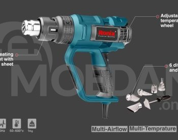 Промышленный фен Ronix 1102 2000Вт, 50-600℃ Тбилиси - изображение 2