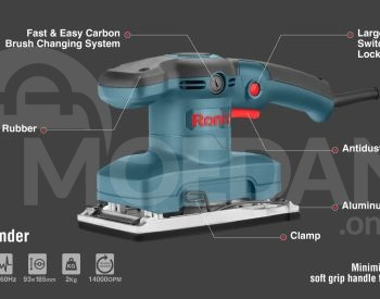 Electric grinding tool Ronix-6403 320w, 185*93mm Tbilisi - photo 2