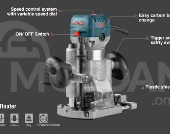 ელექტრო ფრეზი Ronix-7108 710w 6-8mm თბილისი - photo 2