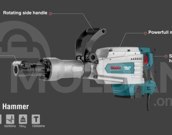 Electric demolition hammer Ronix-2816L 1600w 46J 16kg HEX Tbilisi - photo 2