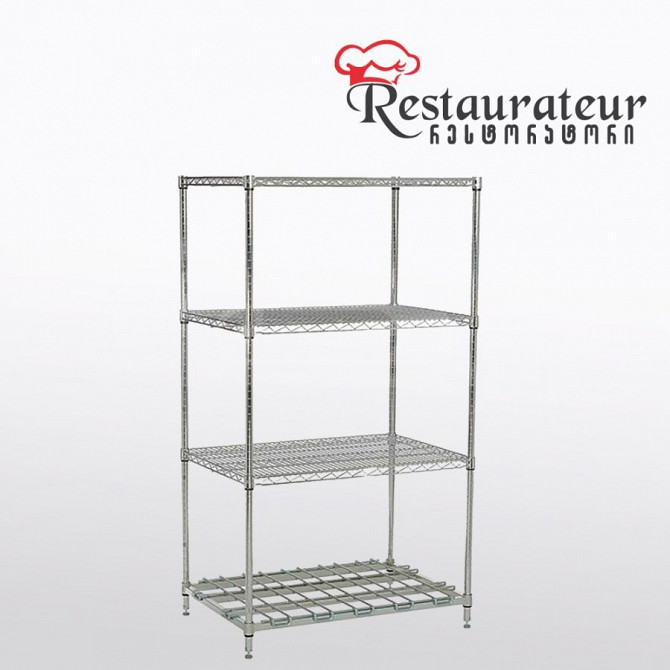 Stainless steel rack, 4 levels (width 120 cm) Tbilisi - photo 1