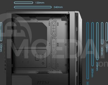 Корпус MSI Mpg Gungnir 110R Black Mid Tower, 4X, 120 мм, вентилятор Argb Тбилиси - изображение 4