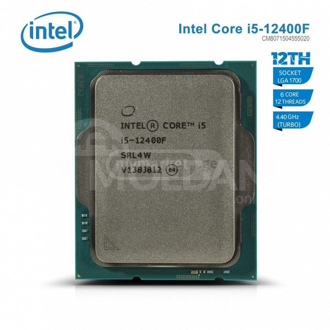 Продам процессор INTEL CORE I5-12400F 18MB CACHE 4.50GHZ TR Тбилиси - изображение 1