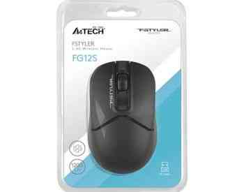 მაუსი A4Tech FG12 BLACK FSTYLER WIRELESS MOUSE BLACK 1200DPI თბილისი